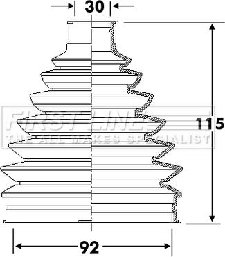 First Line FCB6315 - Bellow, drive shaft autospares.lv