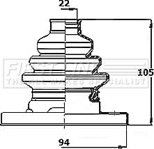 First Line FCB6317 - Bellow, drive shaft autospares.lv