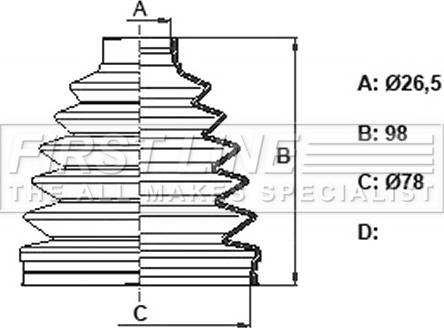 First Line FCB6389 - Bellow, drive shaft autospares.lv