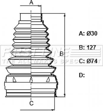 First Line FCB6383 - Bellow, drive shaft autospares.lv