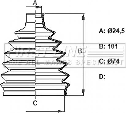 First Line FCB6330 - Bellow, drive shaft autospares.lv