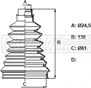 First Line FCB6337 - Bellow, drive shaft autospares.lv