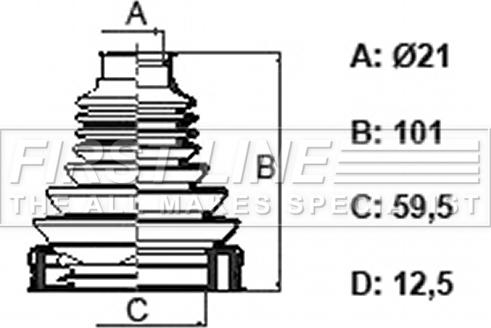 First Line FCB6323 - Bellow, drive shaft autospares.lv