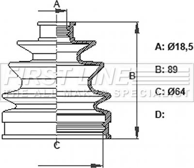 First Line FCB6378 - Bellow, drive shaft autospares.lv