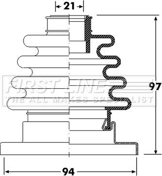 First Line FCB6295 - Bellow, drive shaft autospares.lv