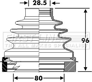 First Line FCB6297 - Bellow, drive shaft autospares.lv