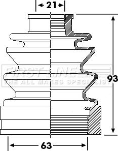 First Line FCB6245 - Bellow, drive shaft autospares.lv