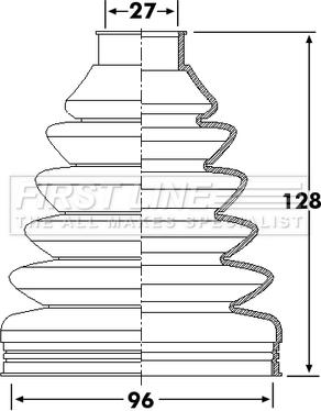 First Line FCB6255 - Bellow, drive shaft autospares.lv