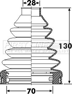 First Line FCB6253 - Bellow, drive shaft autospares.lv