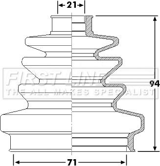 First Line FCB6257 - Bellow, drive shaft autospares.lv