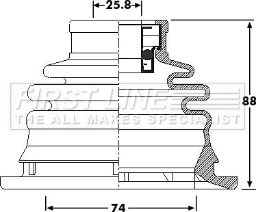 First Line FCB6209 - Bellow, drive shaft autospares.lv