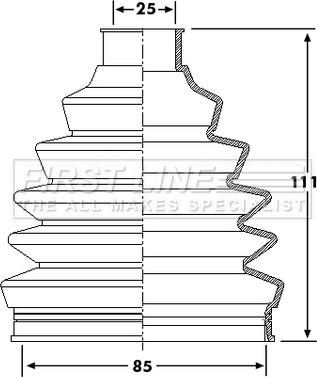 First Line FCB6205 - Bellow, drive shaft autospares.lv