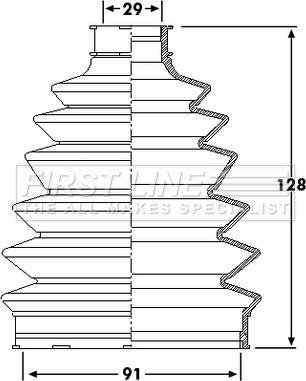 First Line FCB6206 - Bellow, drive shaft autospares.lv