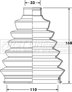 First Line FCB6214 - Bellow, drive shaft autospares.lv