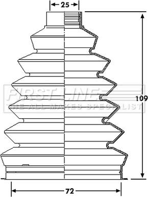 First Line FCB6211 - Bellow, drive shaft autospares.lv