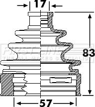 First Line FCB6239 - Bellow, drive shaft autospares.lv