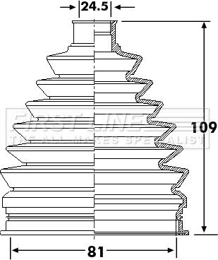 First Line FCB6234 - Bellow, drive shaft autospares.lv