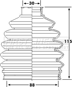 First Line FCB6236 - Bellow, drive shaft autospares.lv