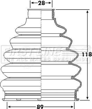 First Line FCB6229 - Bellow, drive shaft autospares.lv