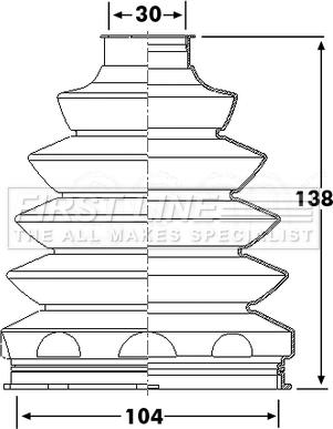 First Line FCB6228 - Bellow, drive shaft autospares.lv