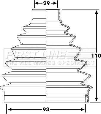 First Line FCB6227 - Bellow, drive shaft autospares.lv