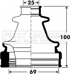 First Line FCB2902 - Bellow, drive shaft autospares.lv