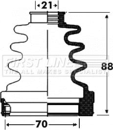 First Line FCB2918 - Bellow, drive shaft autospares.lv