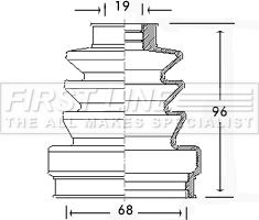 First Line FCB2445 - Bellow, drive shaft autospares.lv