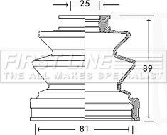 First Line FCB2458 - Bellow, drive shaft autospares.lv