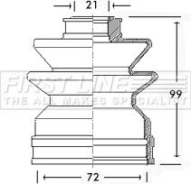 First Line FCB2484 - Bellow, drive shaft autospares.lv