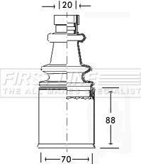 First Line FCB2547 - Bellow, drive shaft autospares.lv