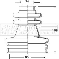 First Line FCB2649 - Bellow, drive shaft autospares.lv