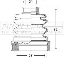 First Line FCB2656 - Bellow, drive shaft autospares.lv