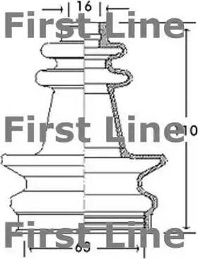 First Line FCB2668 - Bellow, drive shaft autospares.lv