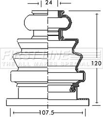 First Line FCB2682 - Bellow, drive shaft autospares.lv