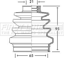 First Line FCB2687 - Bellow, drive shaft autospares.lv