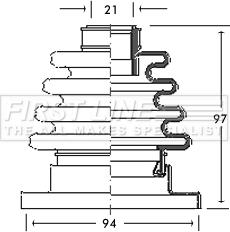 First Line FCB2674 - Bellow, drive shaft autospares.lv