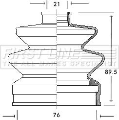 First Line FCB2045 - Bellow, drive shaft autospares.lv