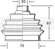 First Line FCB2004 - Bellow, drive shaft autospares.lv