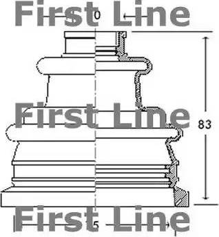 First Line FCB2089 - Bellow, drive shaft autospares.lv