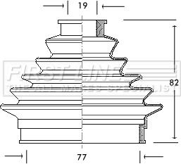 First Line FCB2020 - Bellow, drive shaft autospares.lv