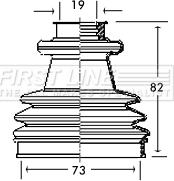 First Line FCB2151 - Bellow, drive shaft autospares.lv