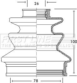 First Line FCB2106 - Bellow, drive shaft autospares.lv