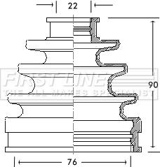 First Line FCB2107 - Bellow, drive shaft autospares.lv