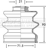 First Line FCB2134 - Bellow, drive shaft autospares.lv