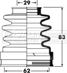 First Line FCB2897 - Bellow, drive shaft autospares.lv