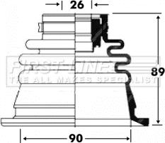 First Line FCB2848 - Bellow, drive shaft autospares.lv