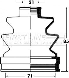 First Line FCB2847 - Bellow, drive shaft autospares.lv