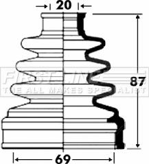 First Line FCB2858 - Bellow, drive shaft autospares.lv