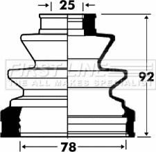 First Line FCB2868 - Bellow, drive shaft autospares.lv